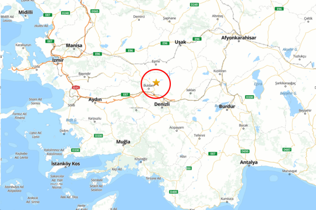 Denizli'de 5.1 büyüklüğünde deprem! Çevre illerde de hissedildi