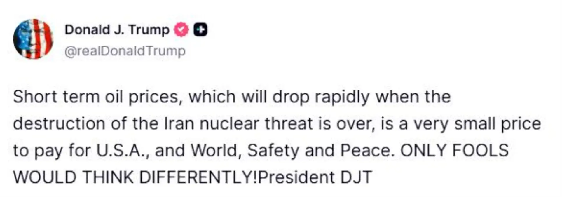 Trump\'tan Petrol Fiyatları Açıklaması