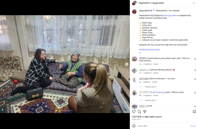 Yoksul ziyaretine lüks çantasıyla giden milletvekiline eleştiri yağıyor Yoksul ziyaretine lüks çantasıyla giden milletvekiline eleştiri yağıyor