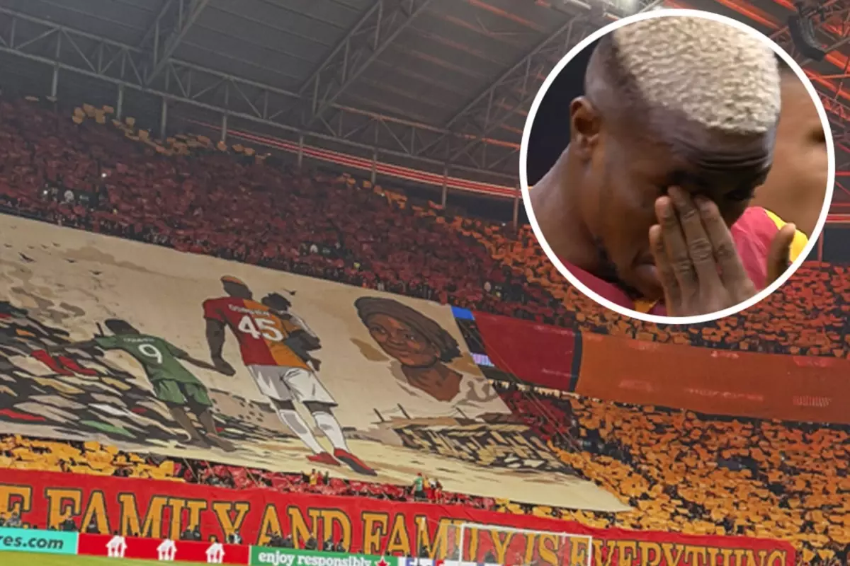 Galatasaray taraftarından Osimhen\'i ağlatan koreografi