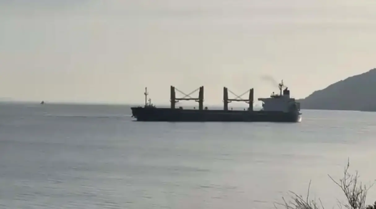 Çanakkale\'de Dökme Yük Gemisi Karaya Oturdu