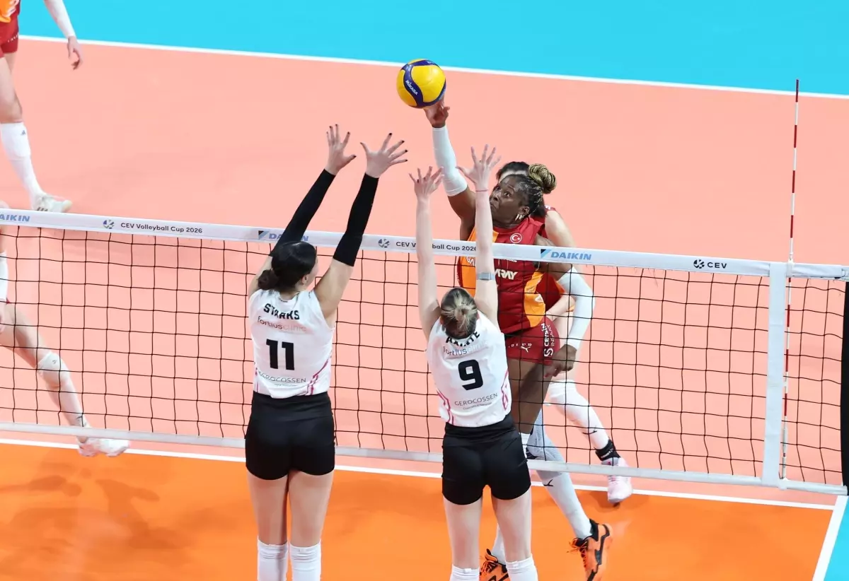 Galatasaray Daikin, CEV Kupası\'nda CSO Voluntari\'yi 3-0 Yendi