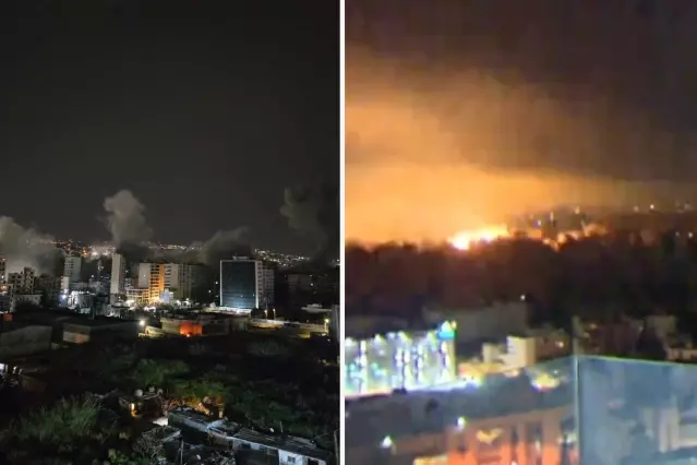 İsrail’den Beyrut’a yeni hava saldırısı! Büyük patlama anbean kamerada