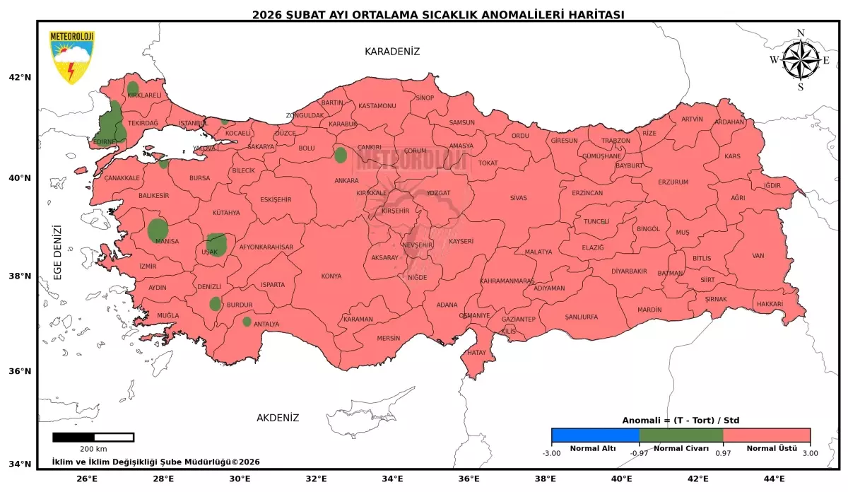 2026 Şubat Ayı Sıcaklık Rekoru