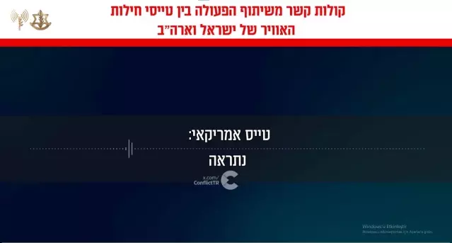 Telsiz konuşmaları yayınlandı! İşte İsrailli pilotun ABD’li pilota övgüler dizdiği anlar