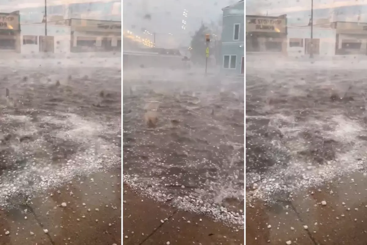 ABD\'de dev dolu fırtınası, resmen gökten taş yağdı
