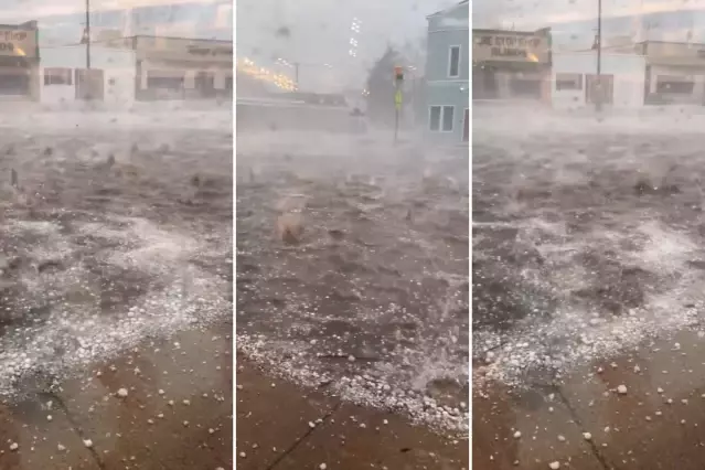 ABD’de dev dolu fırtınası, resmen gökten taş yağdı
