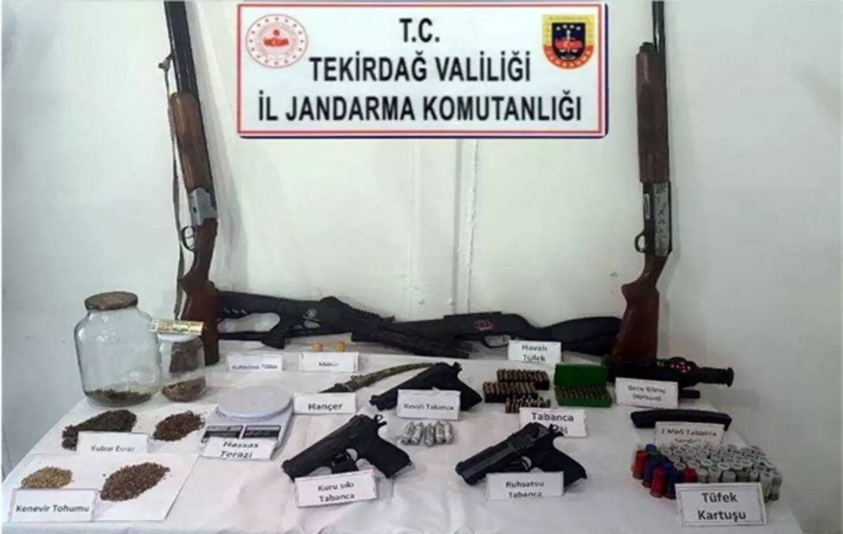 Şarköy\'de Silah ve Uyuşturucu Operasyonu