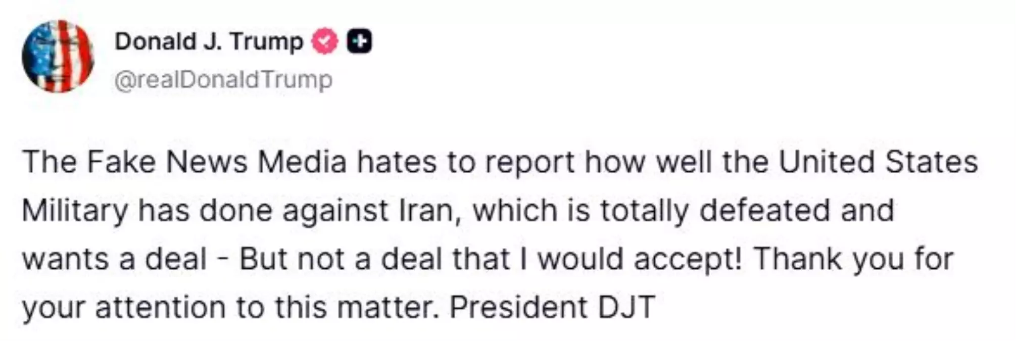 Trump\'tan İran Açıklaması