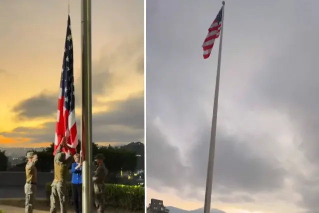 Venezuela’da ABD bayrağı 7 yıl aradan sonra yeniden büyükelçilik gönderine çekildi