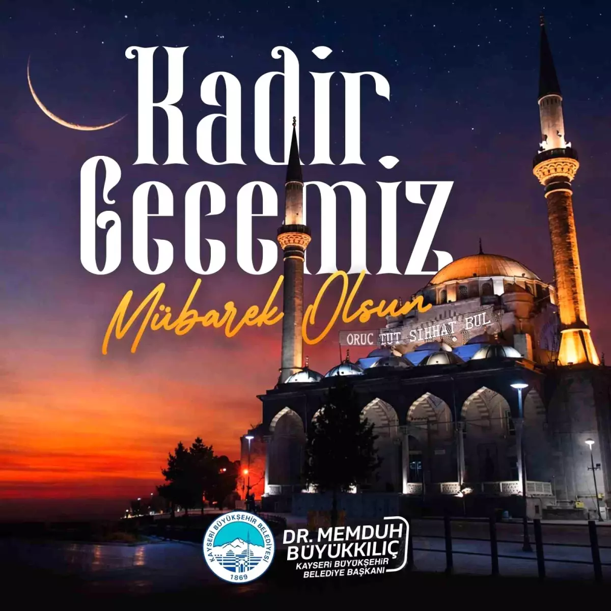 Başkan Büyükkılıç: "Birlik, beraberlik ve dayanışmamız için dua edelim"