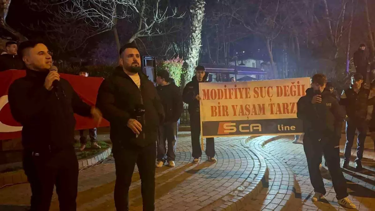 Çaycuma\'da Modifiye Tutkunlarından Protesto