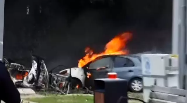 İsrail'e düşen İran füzesi ortalığı cehenneme çevirdi