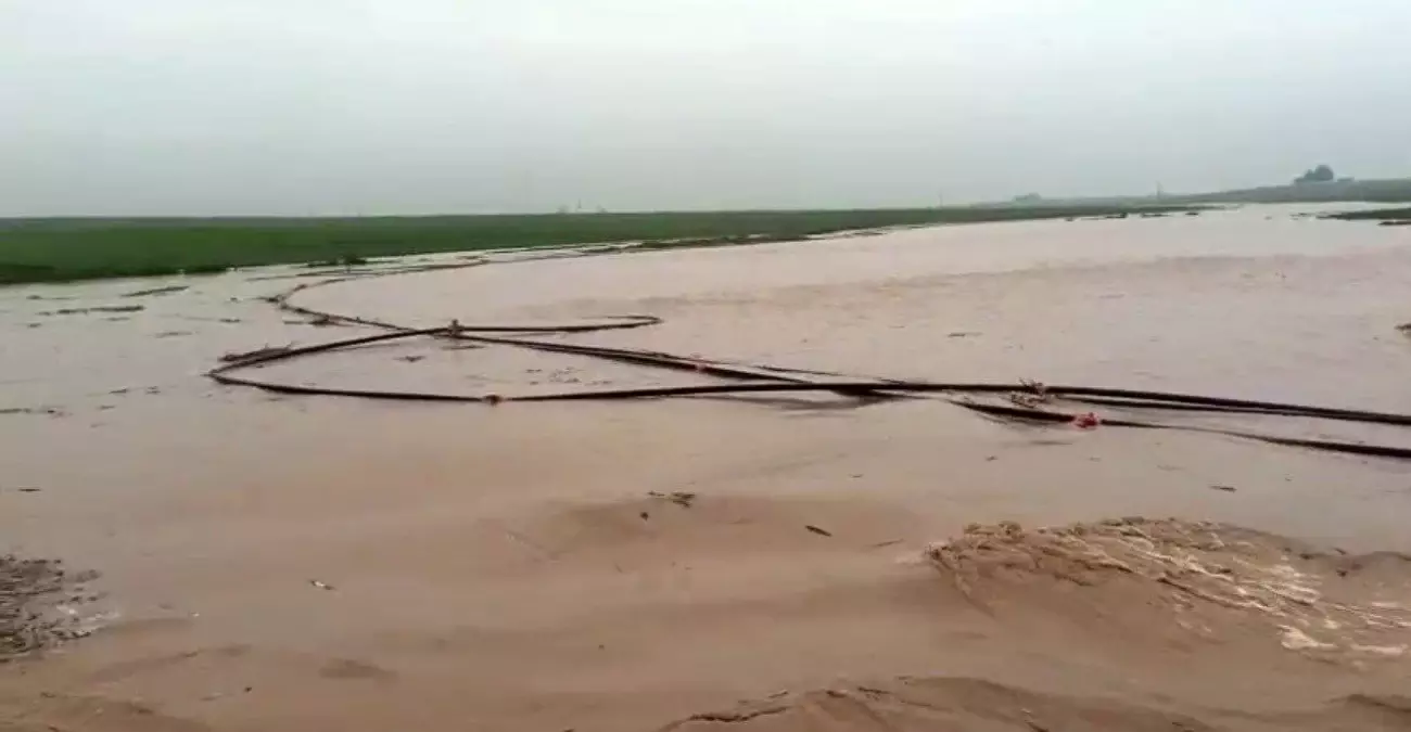 Mardin\'de Sağanak Yağış Dereleri Taşırdı