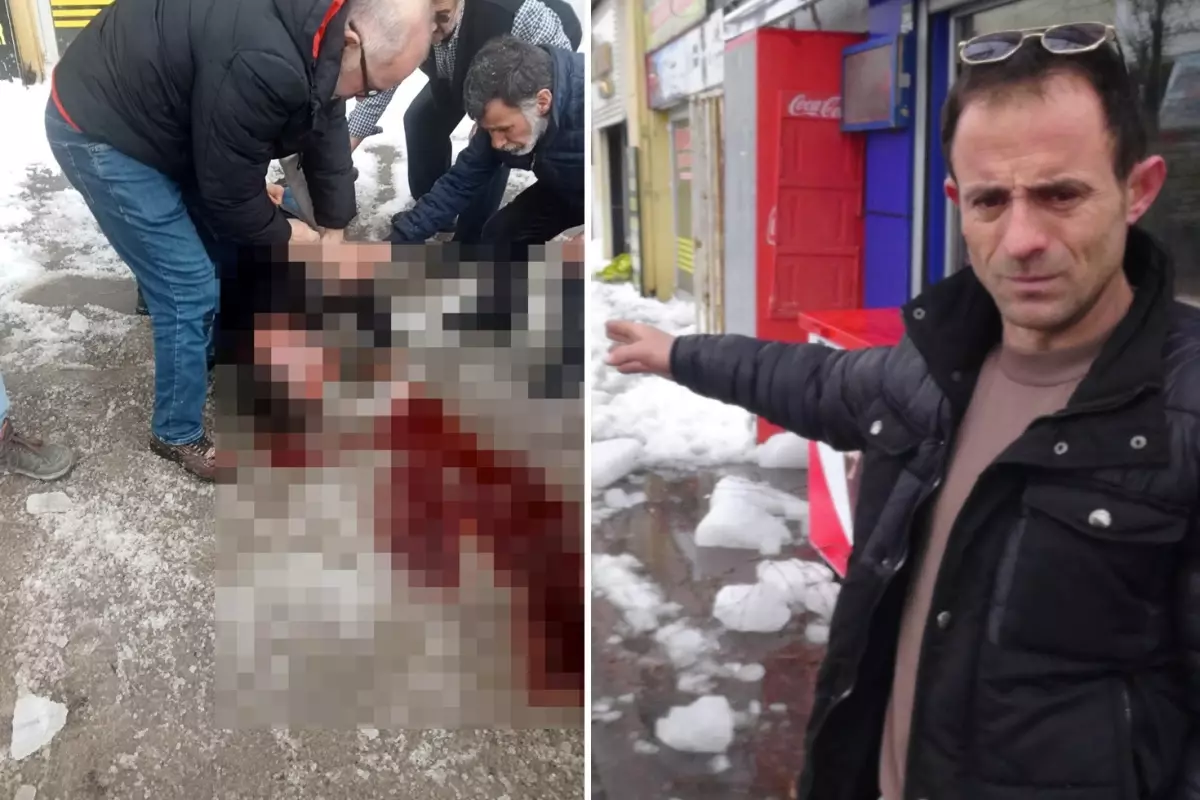 Çatıdan üzerine kar ve buz kütlesi düşen kişi ağır yaralandı