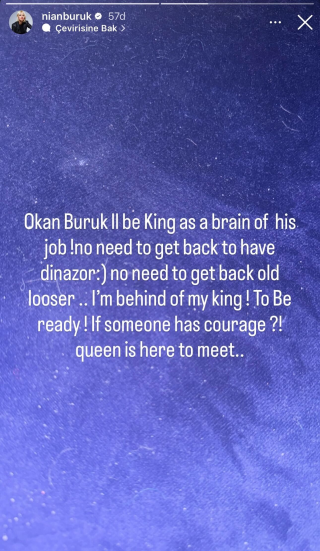 Okan Buruk'un eski eşinden bir garip paylaşım: Dinozora geri dönmeye gerek yok