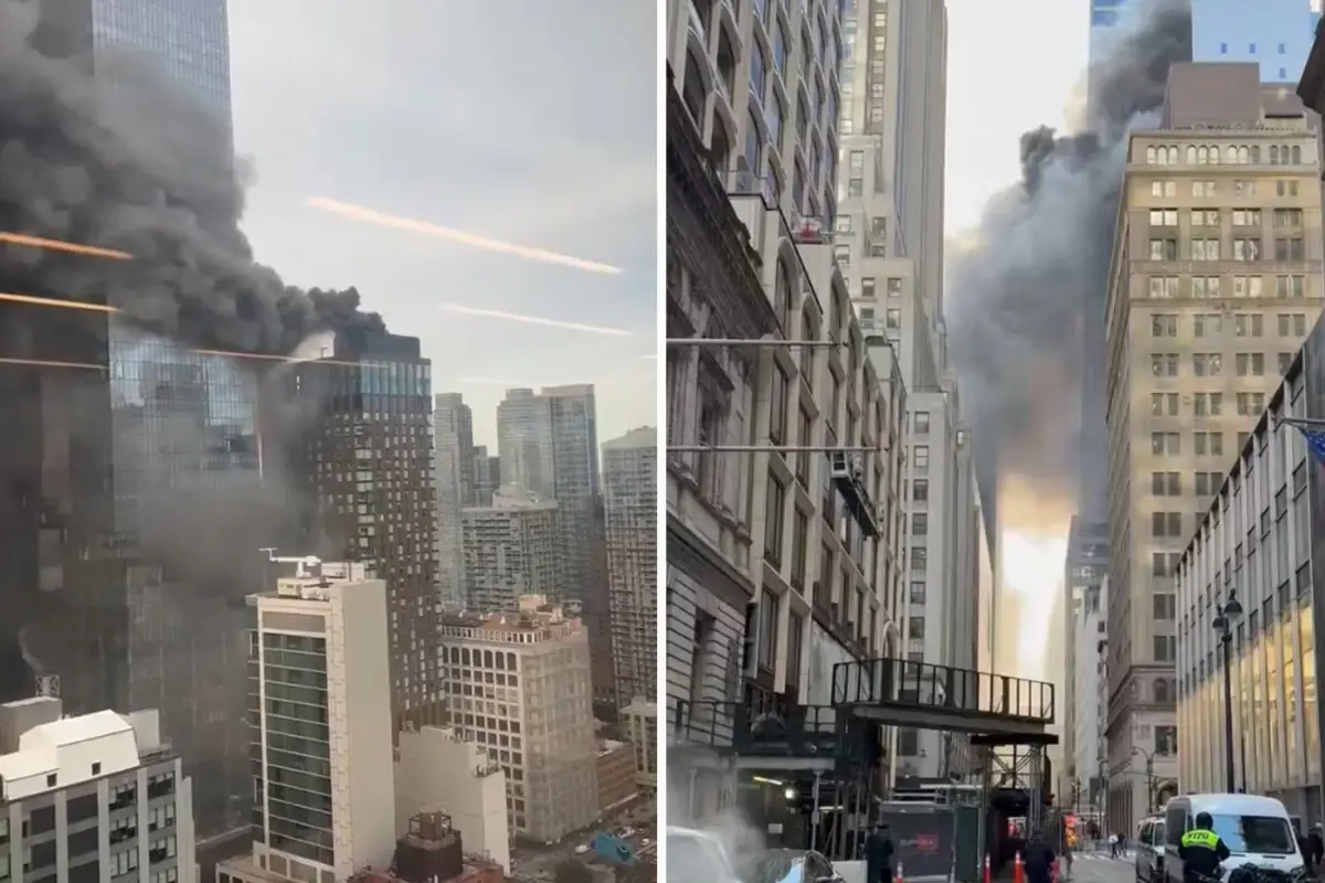 ABD\'nin Manhattan bölgesinde bir binada yangın çıktı