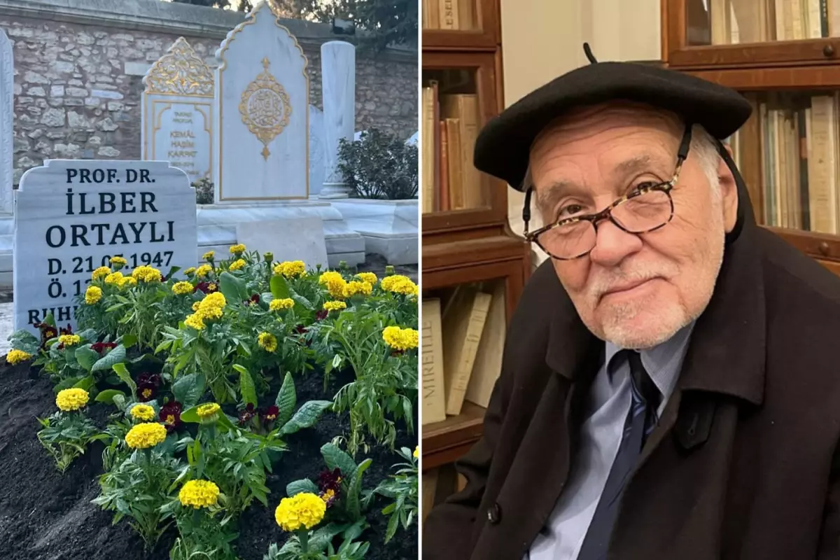İlber Ortaylı\'nın kabrine ana vatan toprağı döküldü