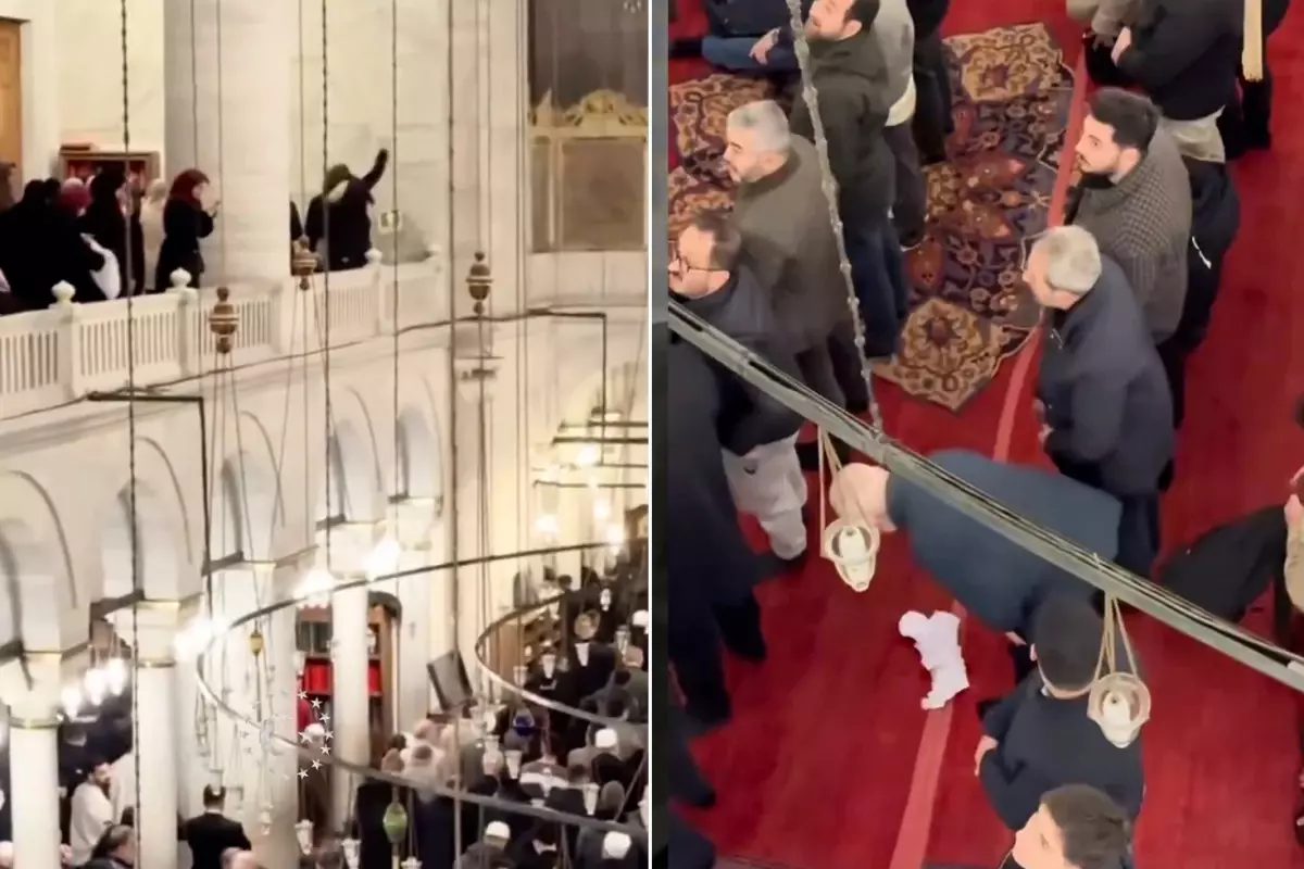 Kadir Gecesi Fatih Camii\'nde dikkat çeken anlar! Kadınlar başörtülerini bıraktı