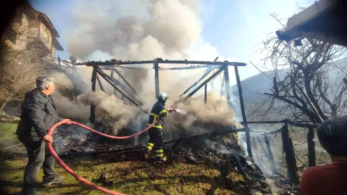 Tosya\'da Samanlık Yangını