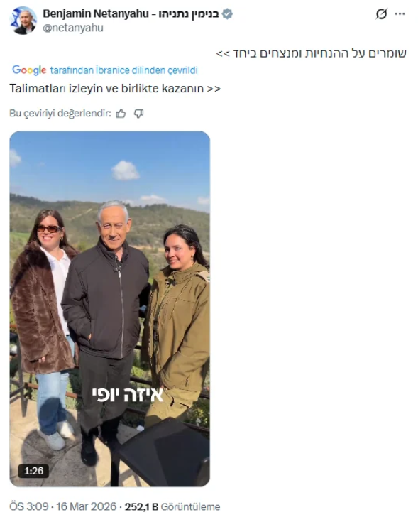 Netanyahu, İran'daki halka hitaben Nevruz mesajı yayımladı