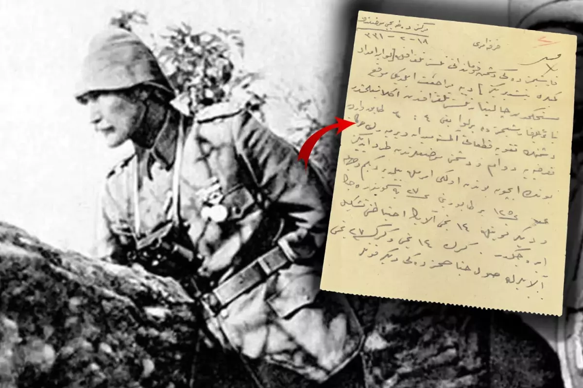 Atatürk\'ün telgrafı 111 yıl sonra ortaya çıktı! Düşmanın planını telsizden çözdü