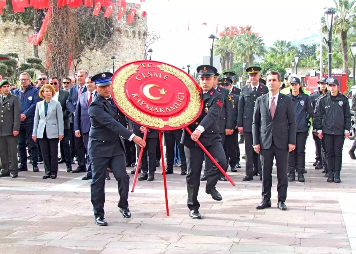 Çeşme\'de 18 Mart Çanakkale Zaferi törenle anıldı