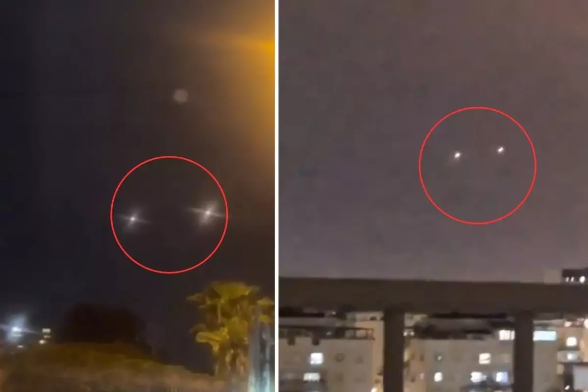 İsrail\'de korku dolu gece! Hizbullah roketleri böyle görüntülendi