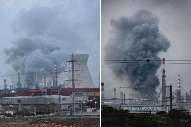 Netanyahu konuşurken, İran İsrail'in rafinelerini füzelerle vurdu