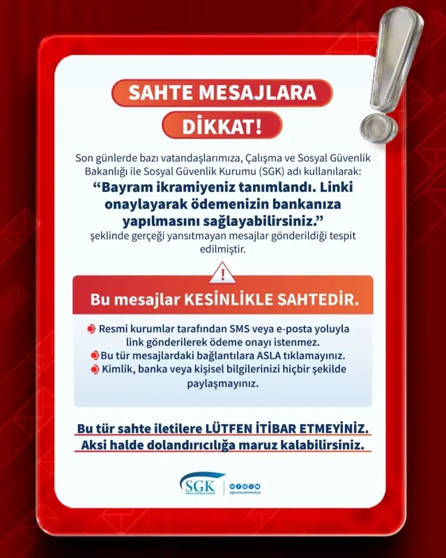 Bayram ikramiyesi alacaklar dikkat! SGK 'Asla' diyerek uyardı