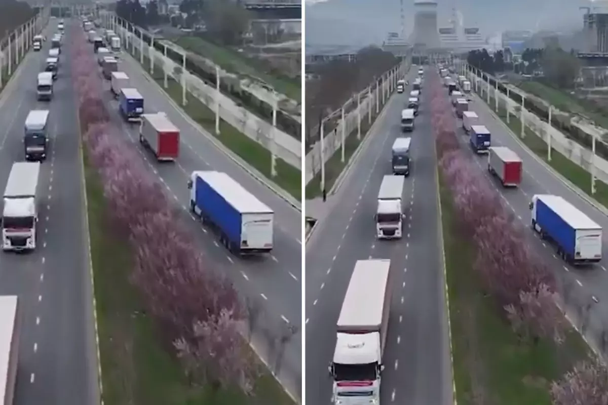 Tacikistan\'dan İran\'a giden konvoy tartışma yarattı: İnsani yardım mı, İHA sevkiyatı mı?