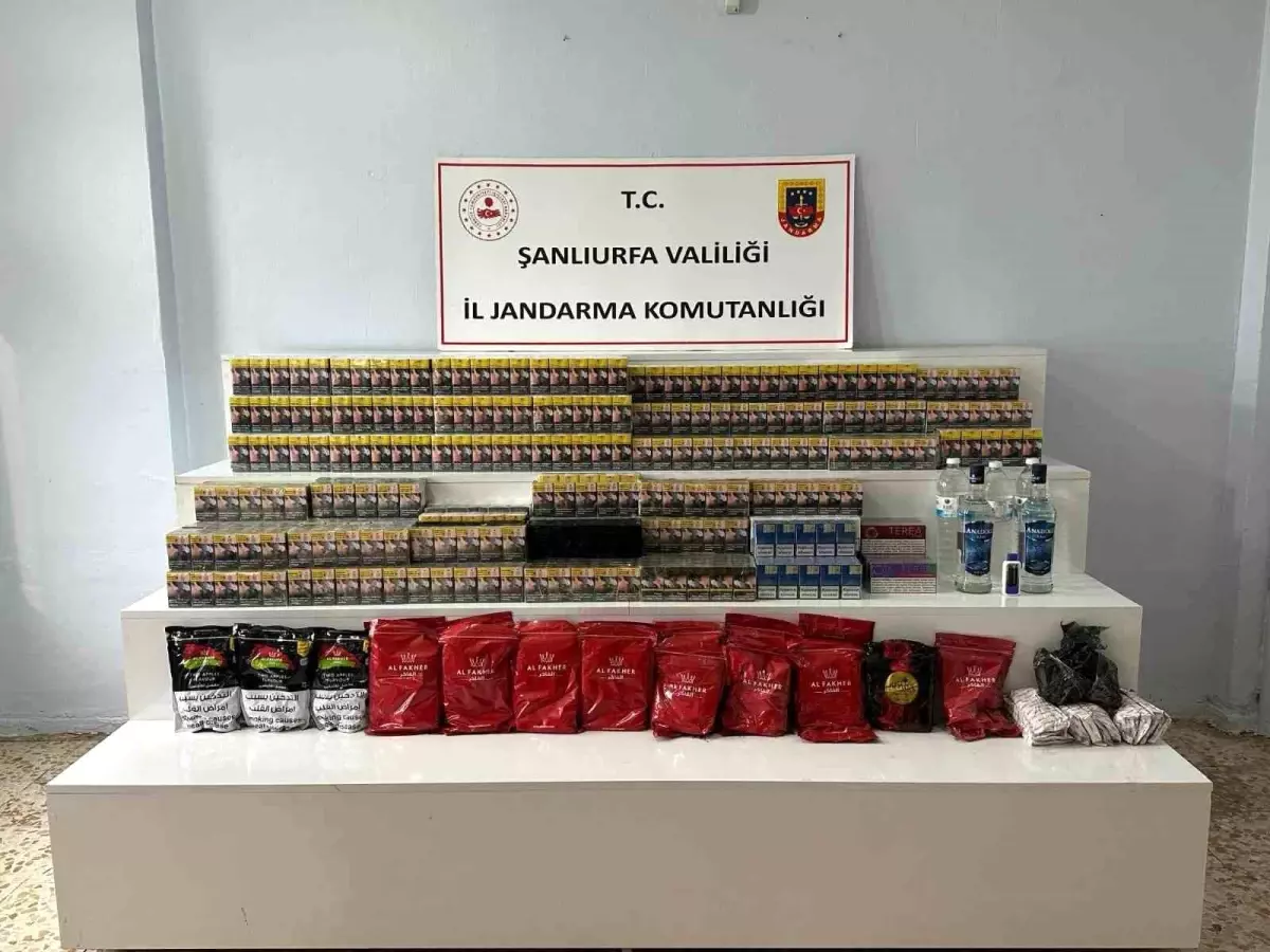 Şanlıurfa\'da Kaçak Tütün ve Alkol Operasyonu