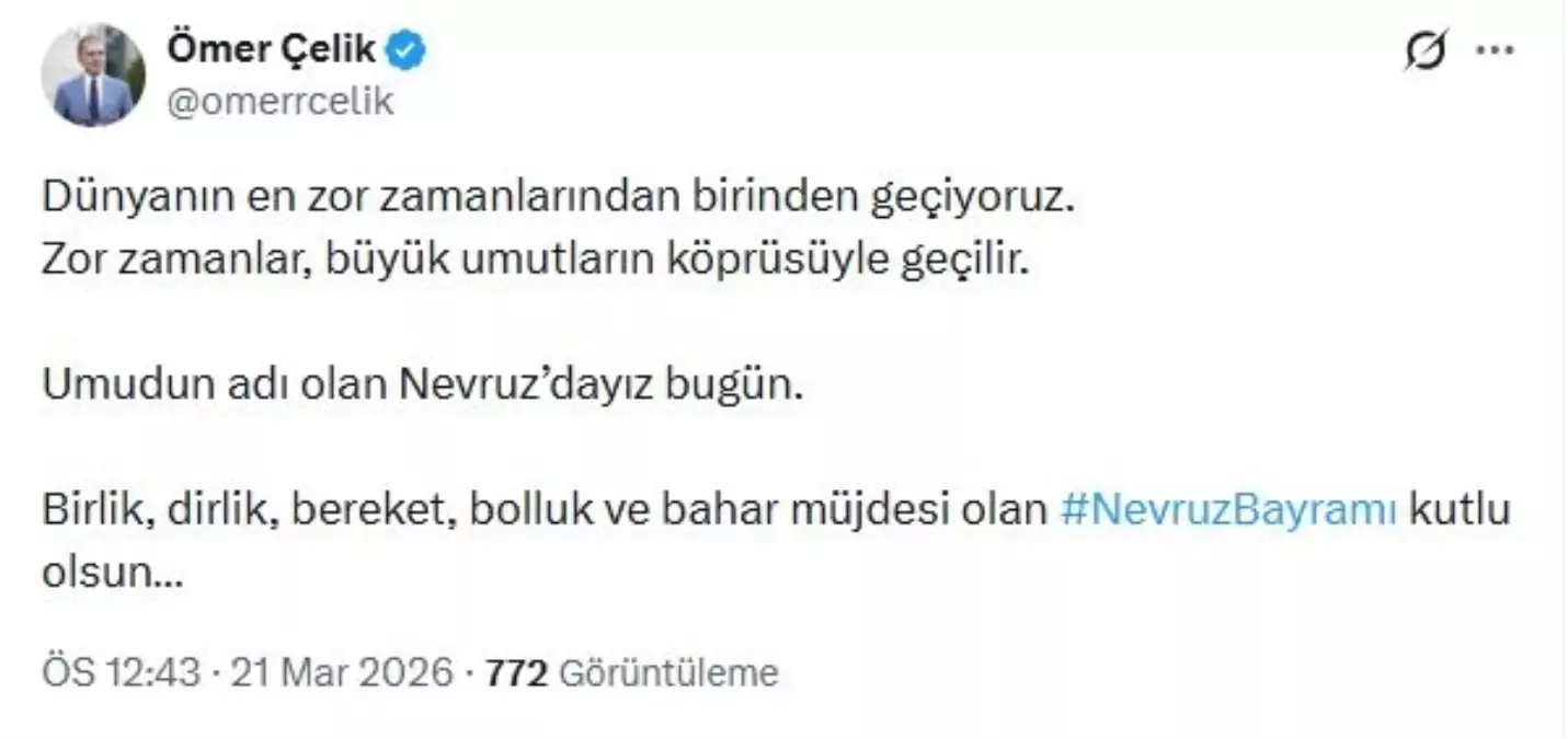Nevruz Bayramı Mesajı