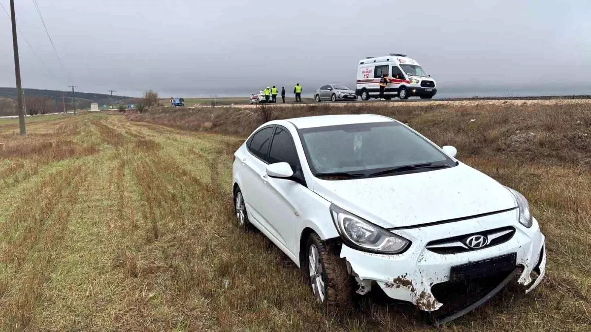 Bilecik\'te Islak Yolda Kaza: 2 Yaralı