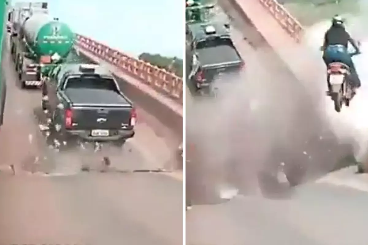 Brezilya\'daki \'\'Kıyamet\'\' görüntüleri ilk kez ortaya çıktı: 50 metre yükseklikten Tocantins Nehri\'ne çakıldılar