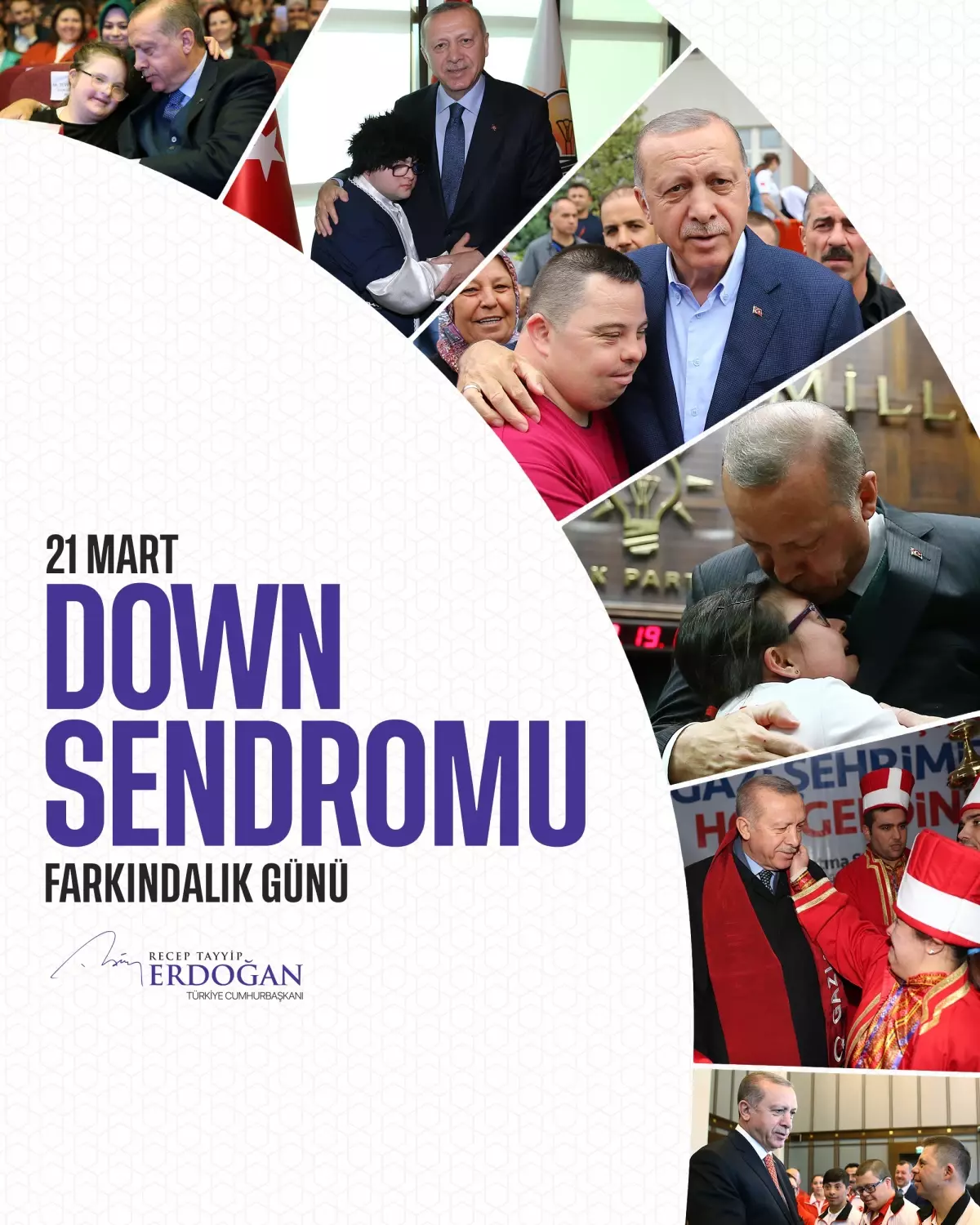 Erdoğan\'dan Down Sendromu Günü Mesajı