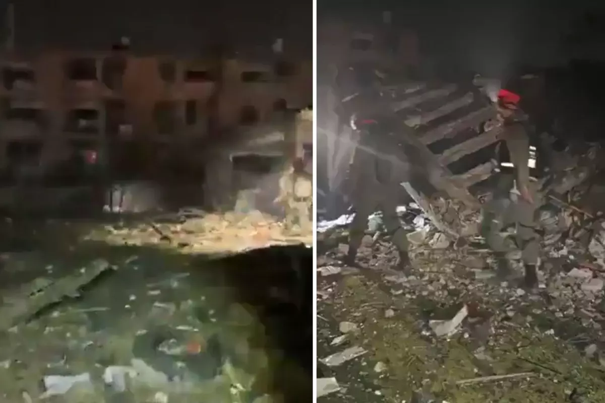 Geriye enkaz görüntüleri kaldı! İran, İsrail\'i harabeye çevirdi