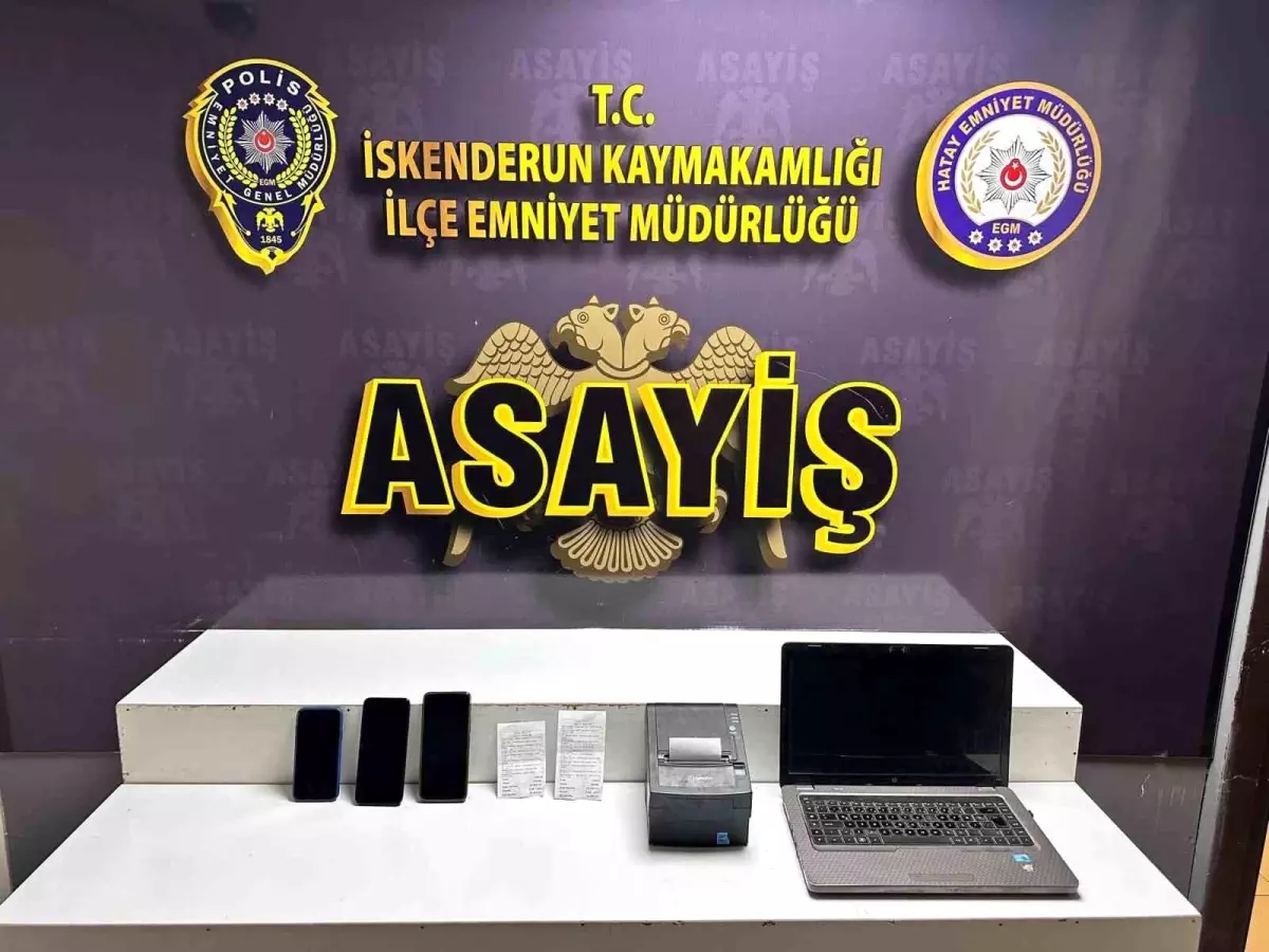 Hatay\'da Yasa Dışı Bahis Operasyonu: 3 Gözaltı