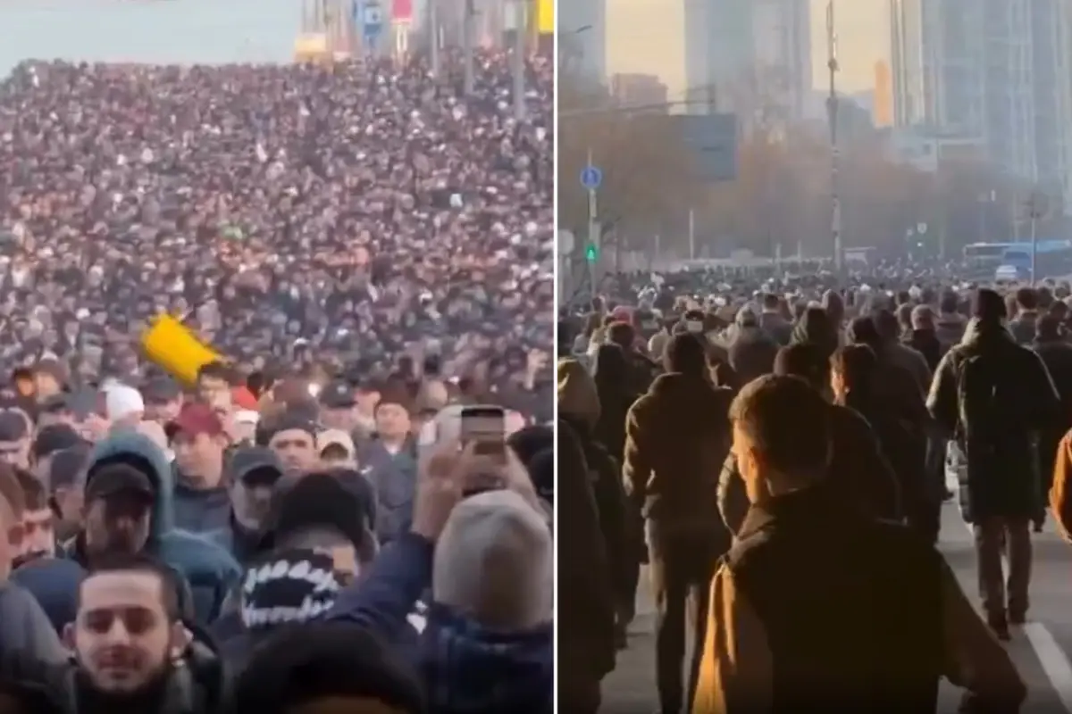 Rusya\'da binlerce Müslüman bayram sabahı camilere akın etti