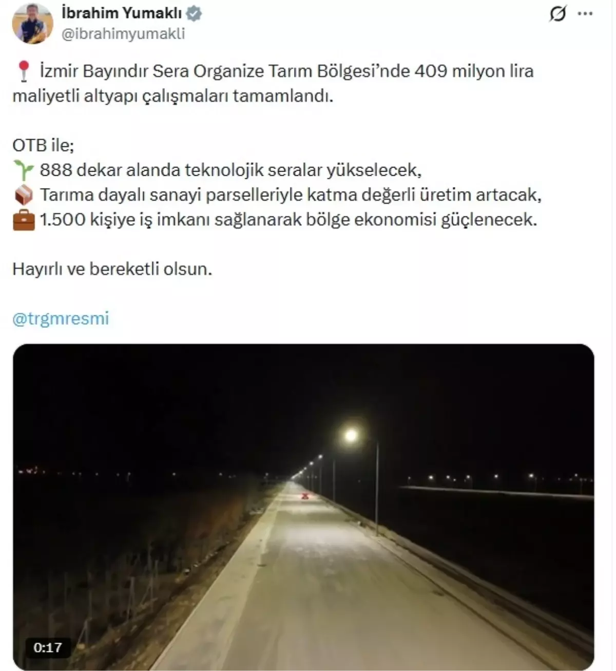 İzmir Bayındır\'da 409 Milyonluk Tarım Altyapısı Tamamlandı