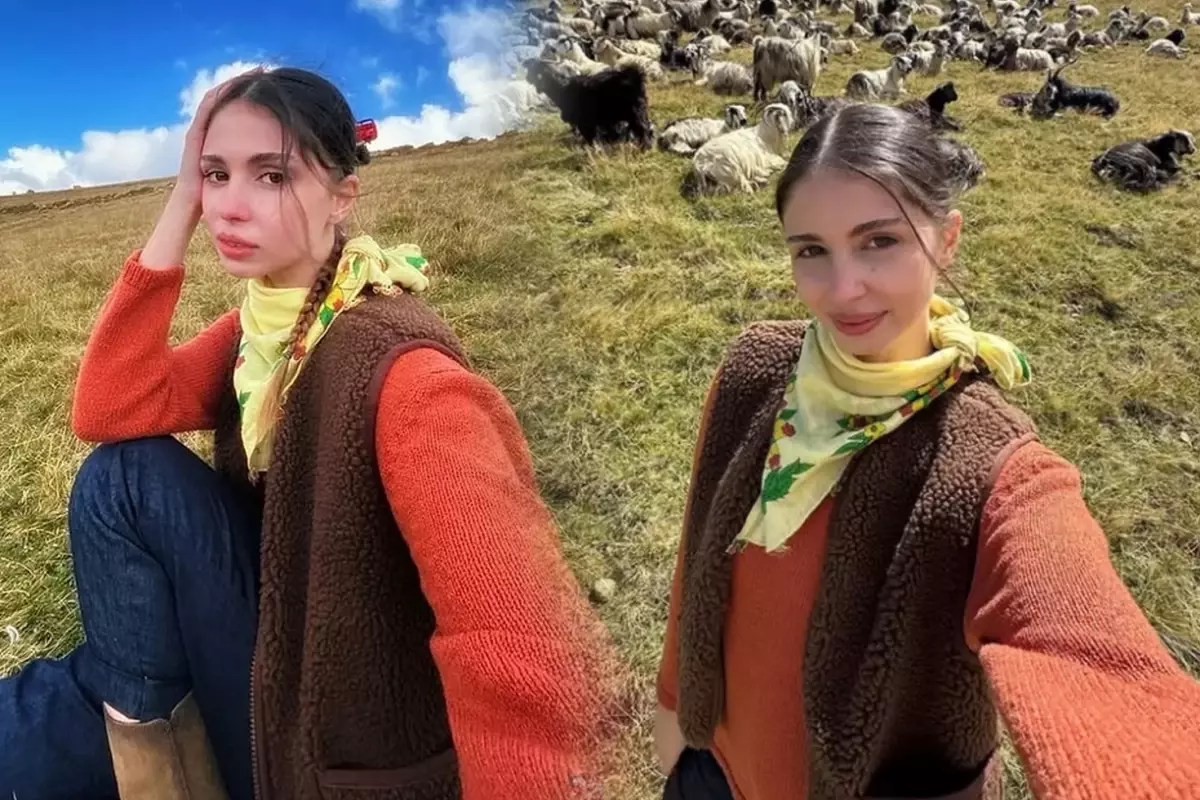 Zeynep Atılgan\'ın derin yırtmaçlı pozundaki ayrıntı olay oldu