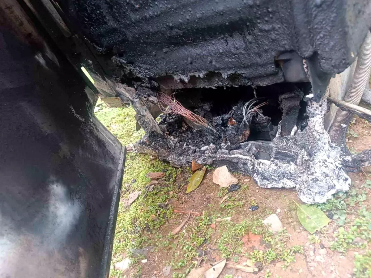 Alanya\'da Çamaşır Makinesinden Yangın