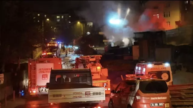 Üsküdar’da İşçi Konteynerinde Yangın