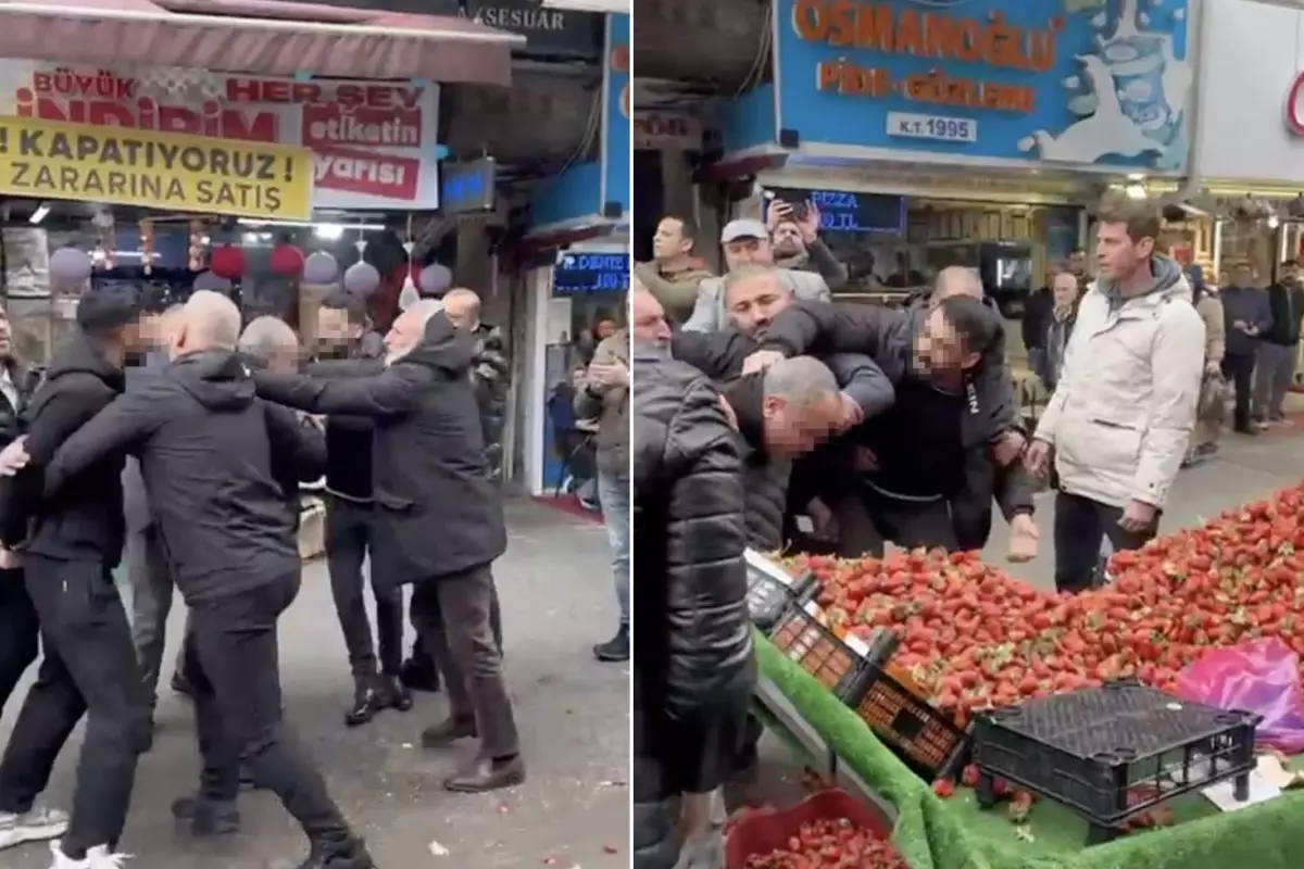 Zabıtaya tekme tokat saldırı! Polis gelene kadar durmadı