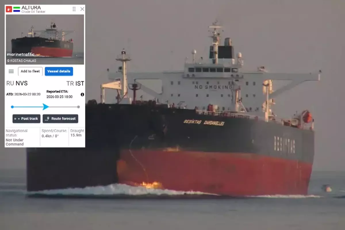 140 bin ton petrol yüklü Türk tankerine dron isabet etti