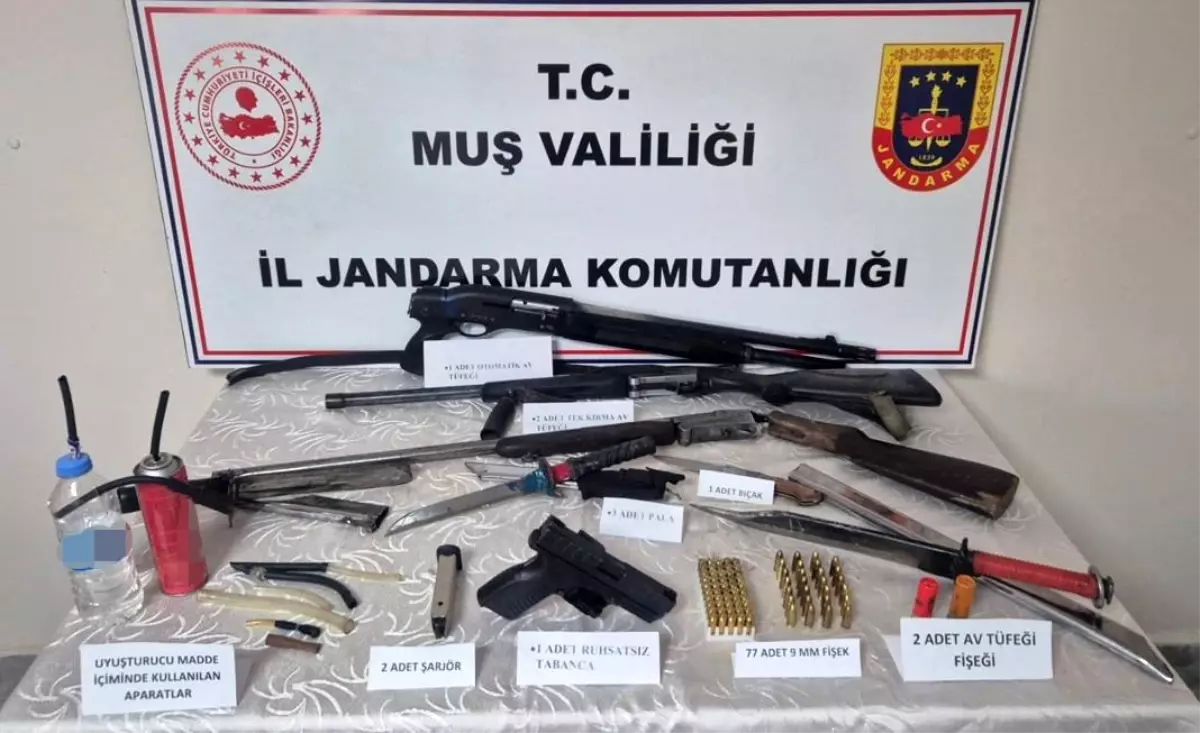 Muş\'ta Jandarma Operasyonu: 2 Gözaltı