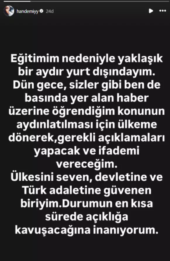 Ünlülere yönelik uyuşturucu soruşturmasında geriye sadece yurt dışındaki Hande Erçel kaldı