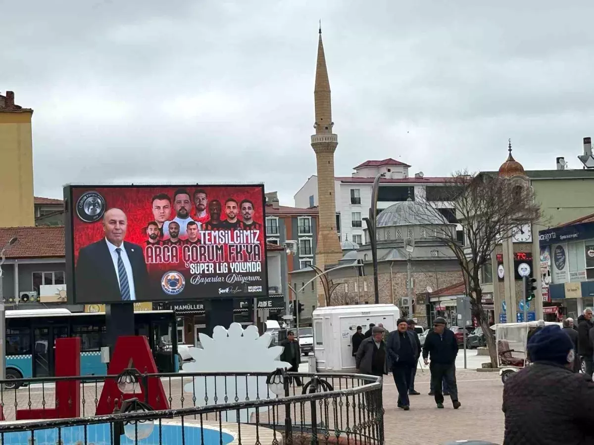 Alaca\'dan Çorum FK\'ye Süper Lig yolunda billboardlu destek