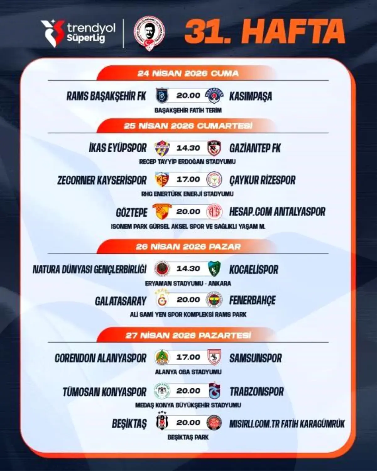 Galatasaray-Fenerbahçe Derbisi Tarihi Açıklandı