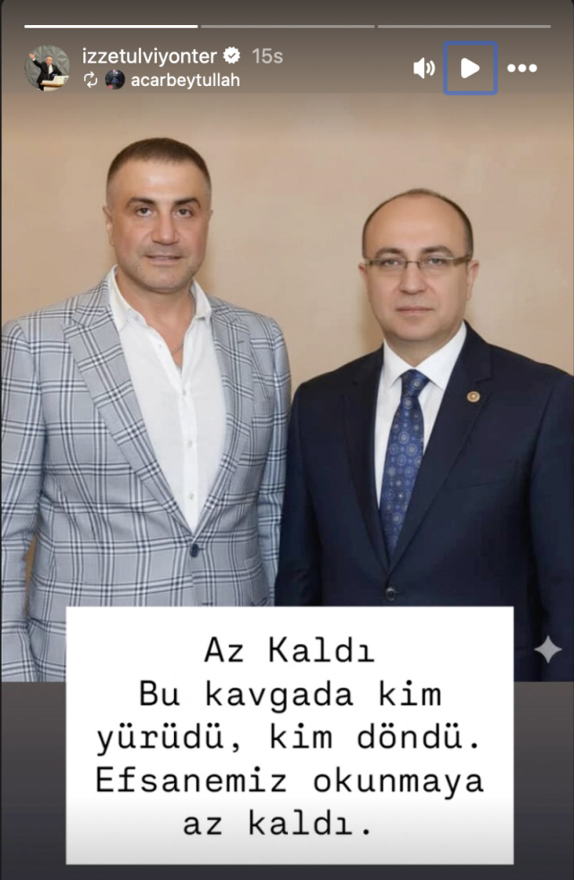 İzzet Ulvi Yönter istifa etti, gözler Sedat Peker'de